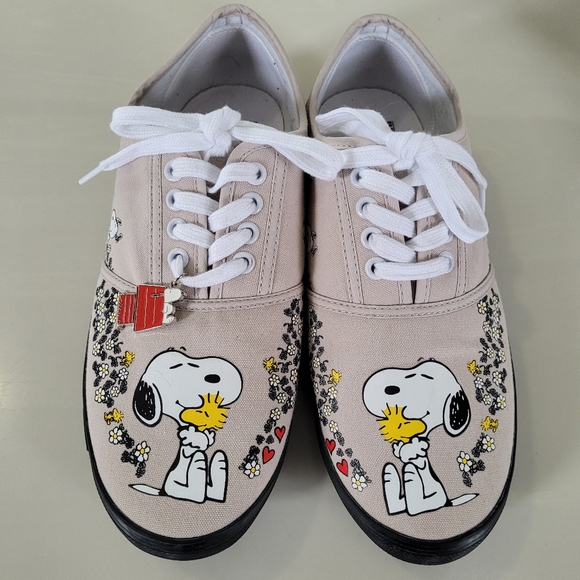 SNOOPY & WOODSTOCK Floral Canvas Sneakers Womens 10 THE BRADFORD EXCHANGE - Picture 13 of 14